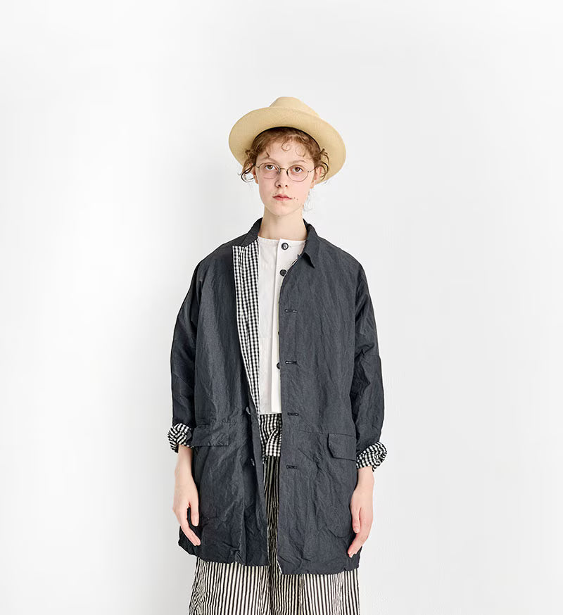 Veritecoeur Box Half Coat - 2888 - Black