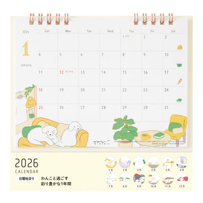 Midori 2026 Ring Calendar - Dog