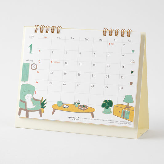 Midori 2027 Ring Calendar - Dog