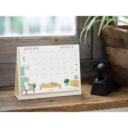 Midori 2027 Ring Calendar - Dog