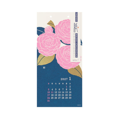 Midori 2027 Wall-Hanging Echizen Washi Calendar