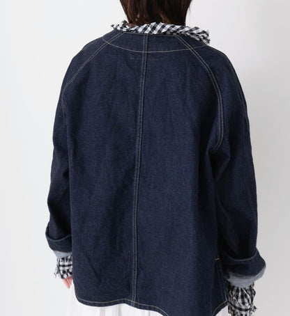 Veritecoeur Denim Collarless Jacket - One Wash