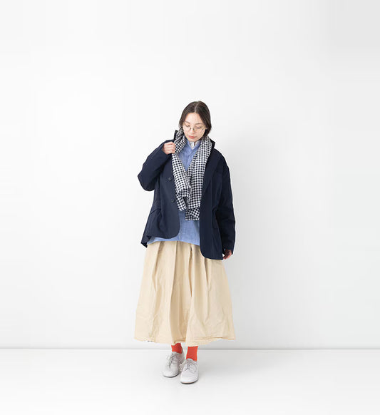 Veritcoeur Linen Scarf - Black Check