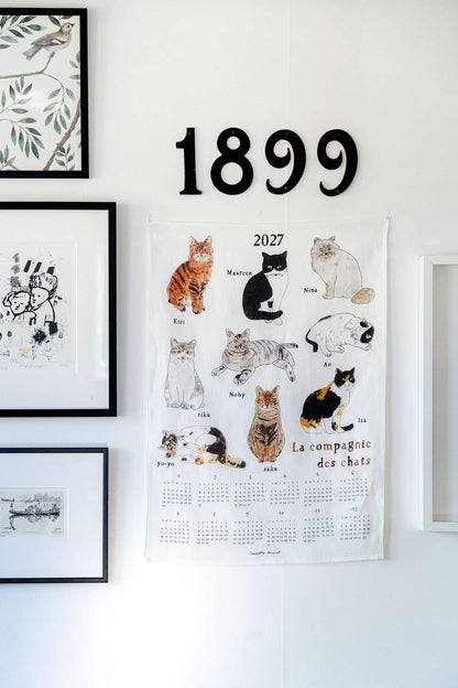 [Pre-order: Shipping Sep./Oct.]2027 Linen Calendar The Cat Company