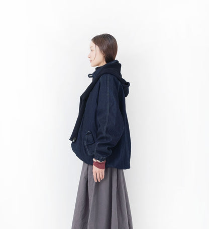 [Arriving Next Monday] Veritecoeur Denim Blouson Jacket - Bleach
