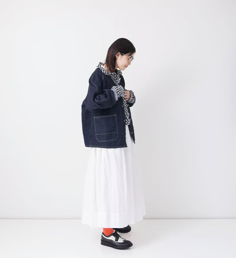 Veritecoeur Collarless Denim Coveralls - One Wash