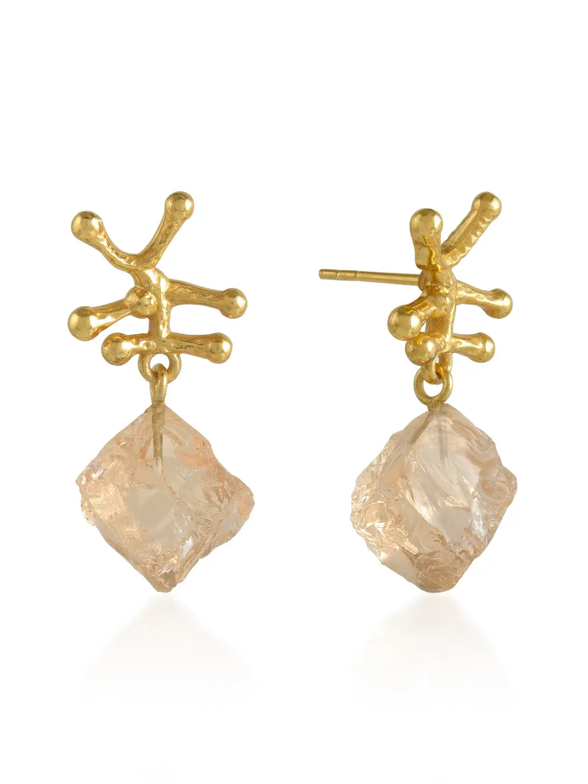 Shyla Nuria Earrings Raw-Champagne