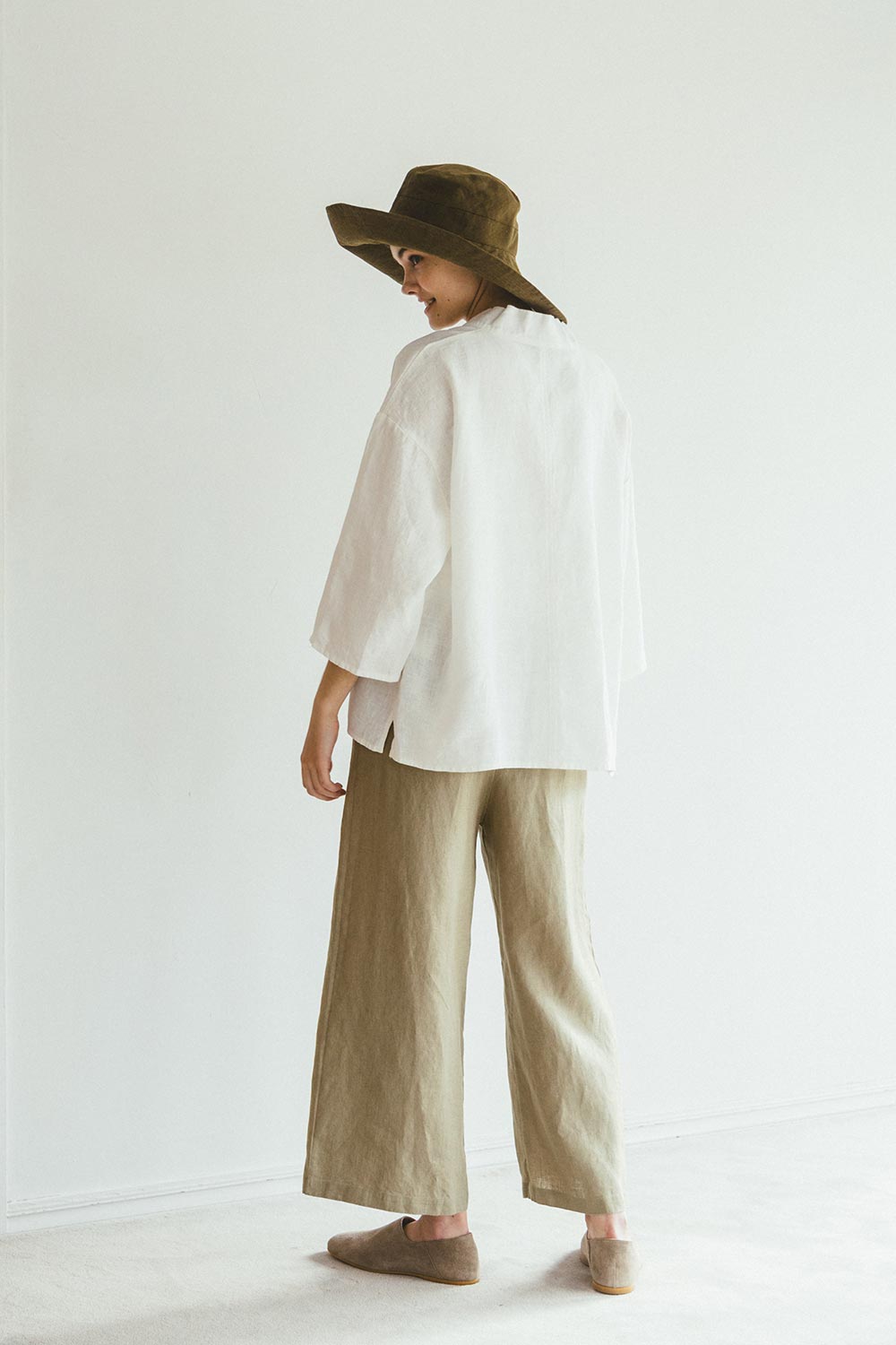 Fog Linen Work Linen HIMANI PANTS- Ash Grey