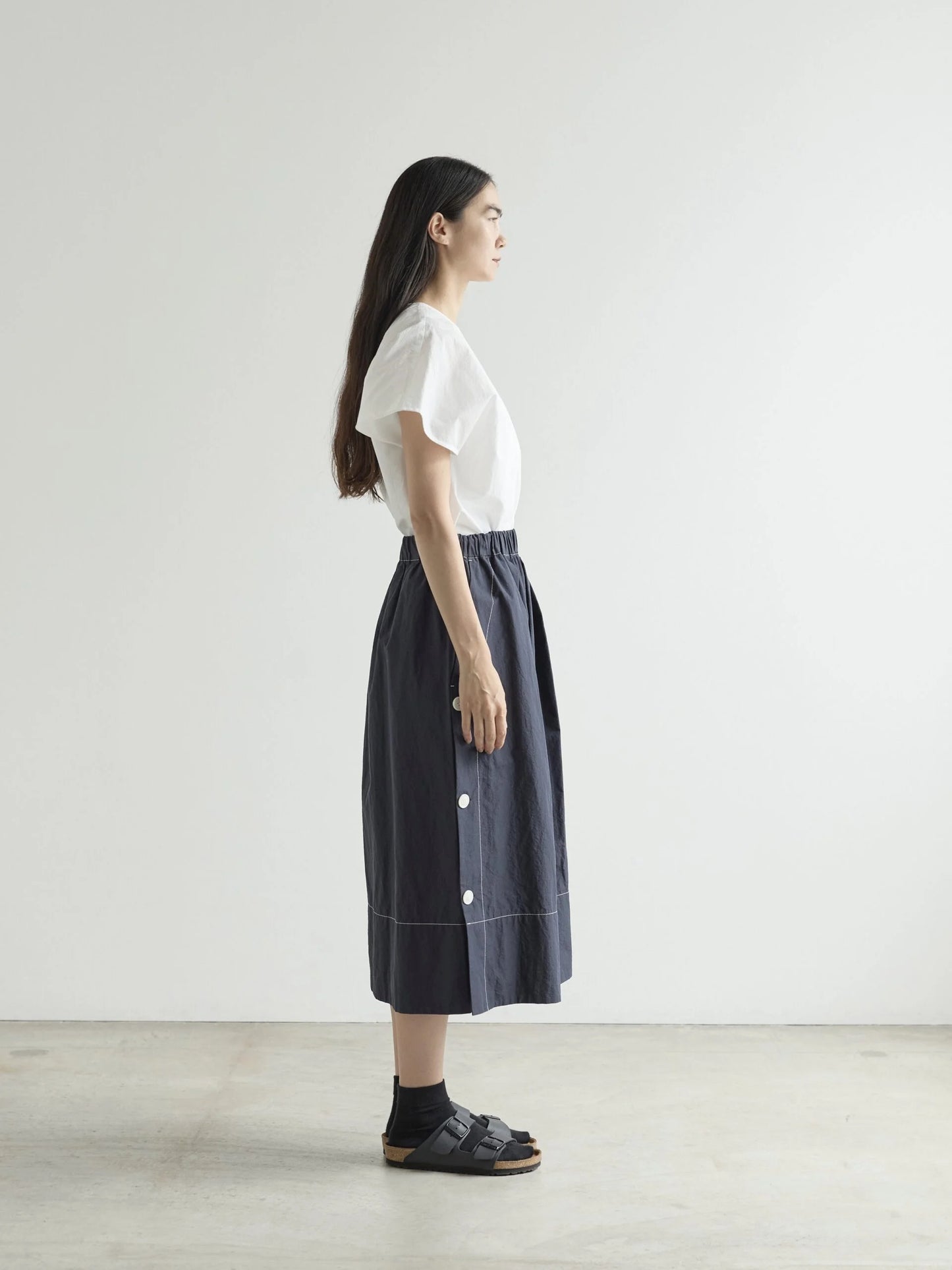 Nicholson & Nicholson Ship Skirt - Navy (Washed Cotton & Nylon)