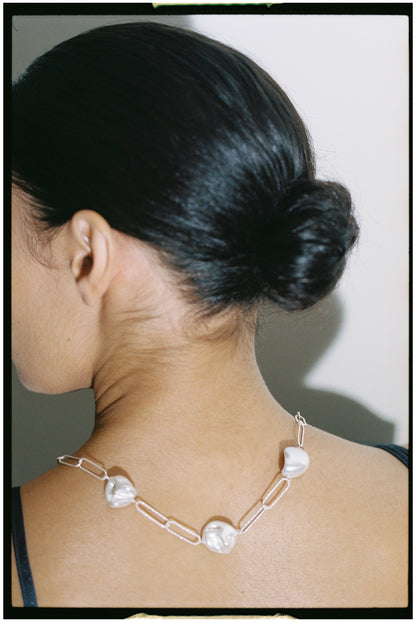 Shyla Cyan Necklace - Silver