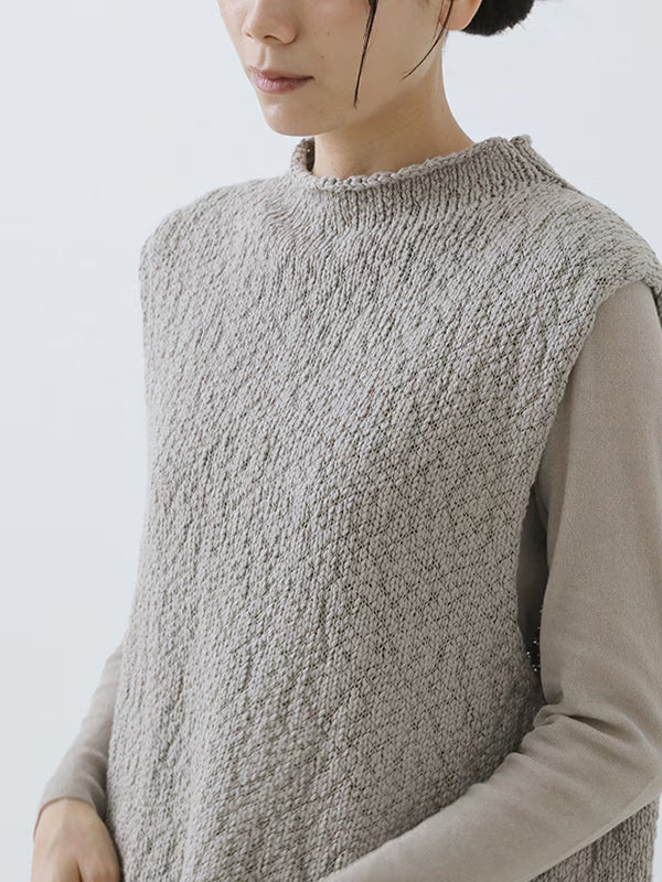 evam eva Cotton Slub Vest - Grege