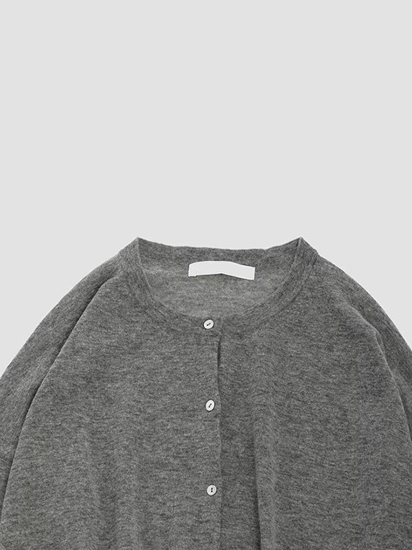 evam eva Wool/Cashmere Cardigan - Grey