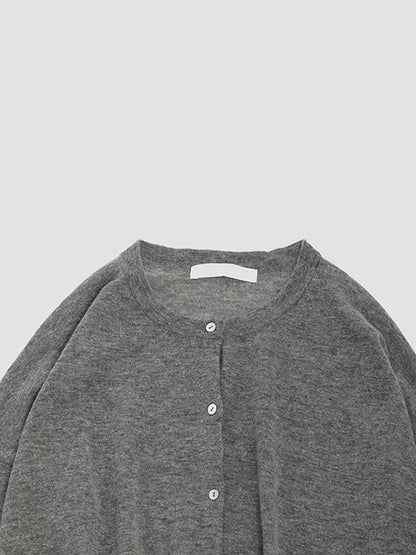 evam eva Wool/Cashmere Cardigan - Grey