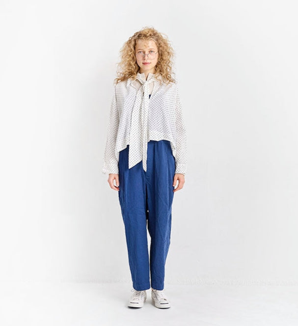 Veritecoeur Polka Dot Blouse - White