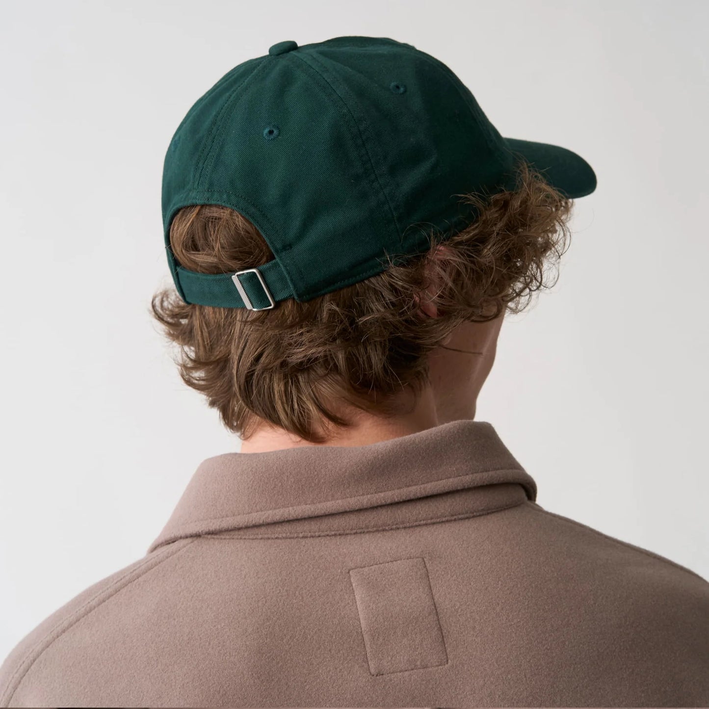 Danton 6 Panel Chino Cloth Baseball Cap - Green * Ivory Logo