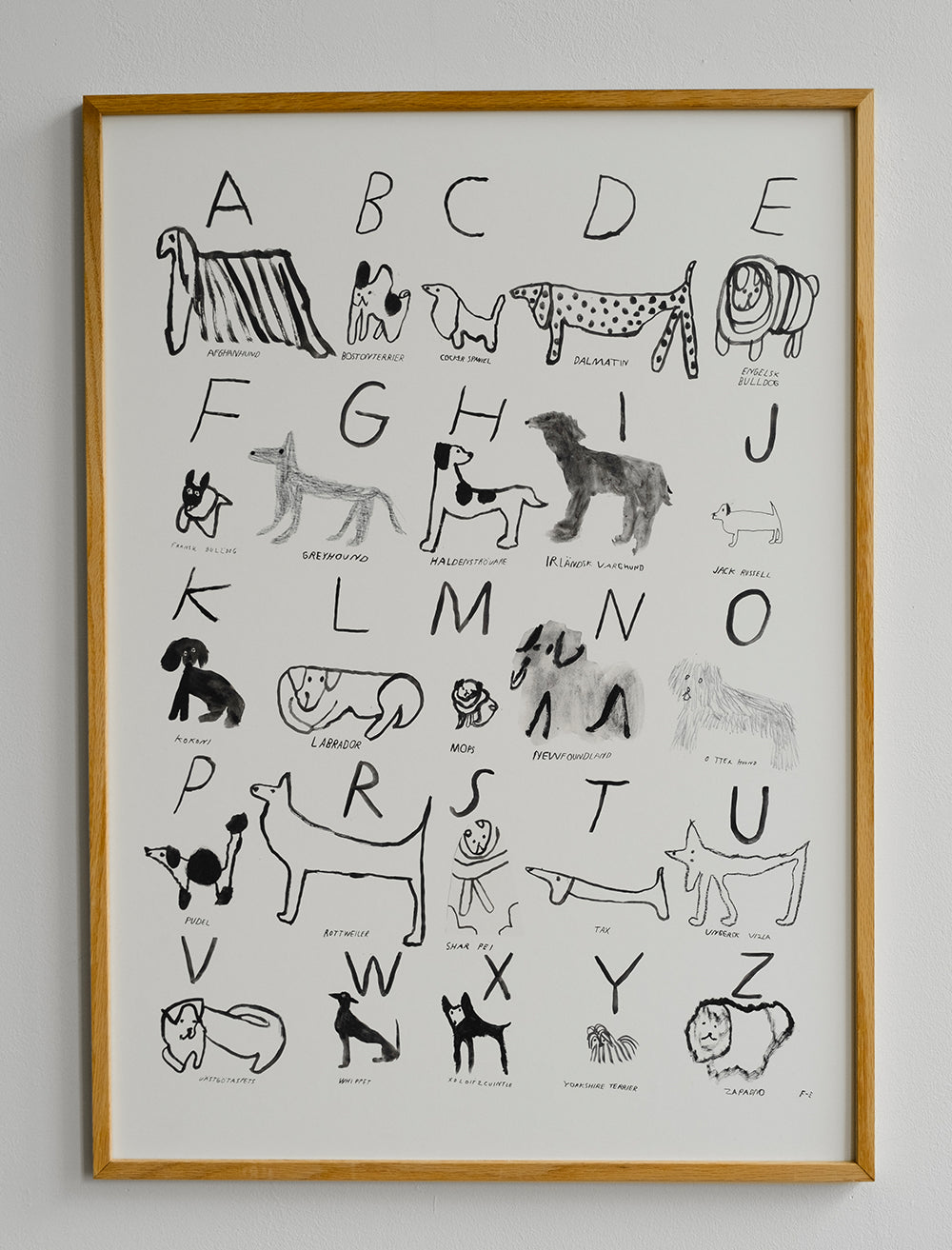 Fine Little Day Poster - ABC Dogs by Freja Erixan