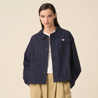 Danton Moleskin Wide Coverall Jacket - Navy