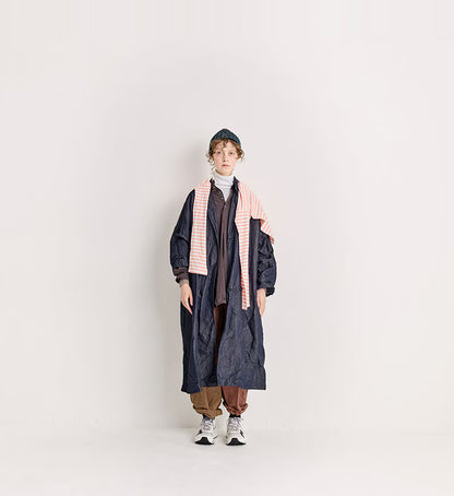 Veritecoeur Double Breasted Coat 2880 B- Indigo Onewash
