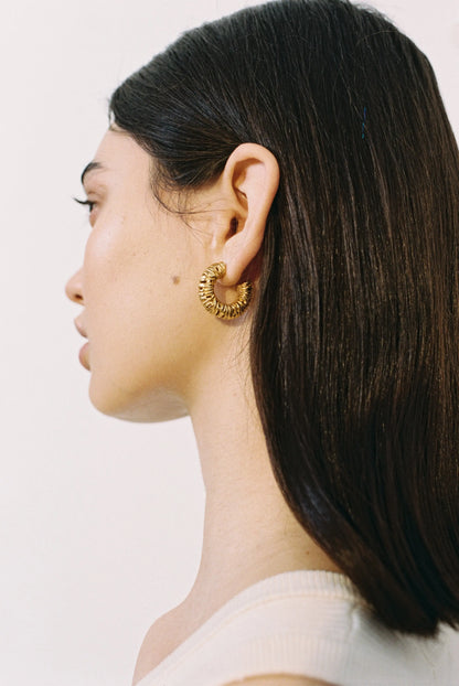 Shyla Cecili Hoops Earrings - Gold