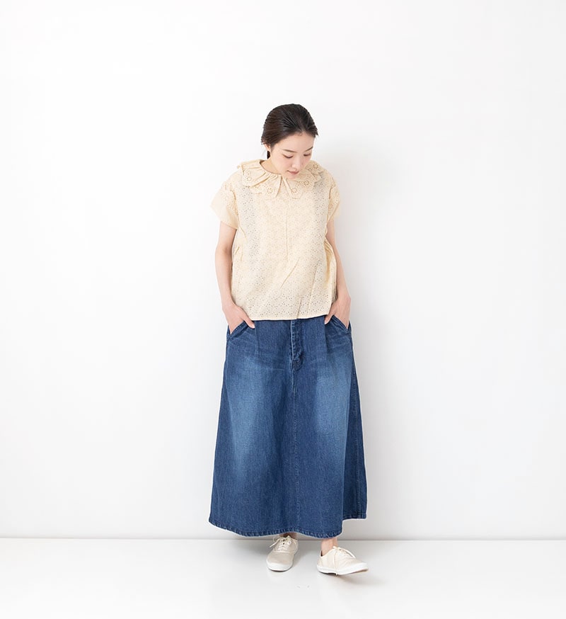 Veritecoeur Denim Skirt - Bleached