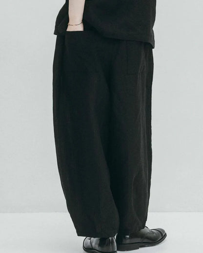Fog Linen Work Quinn Cocoon Pants - Black