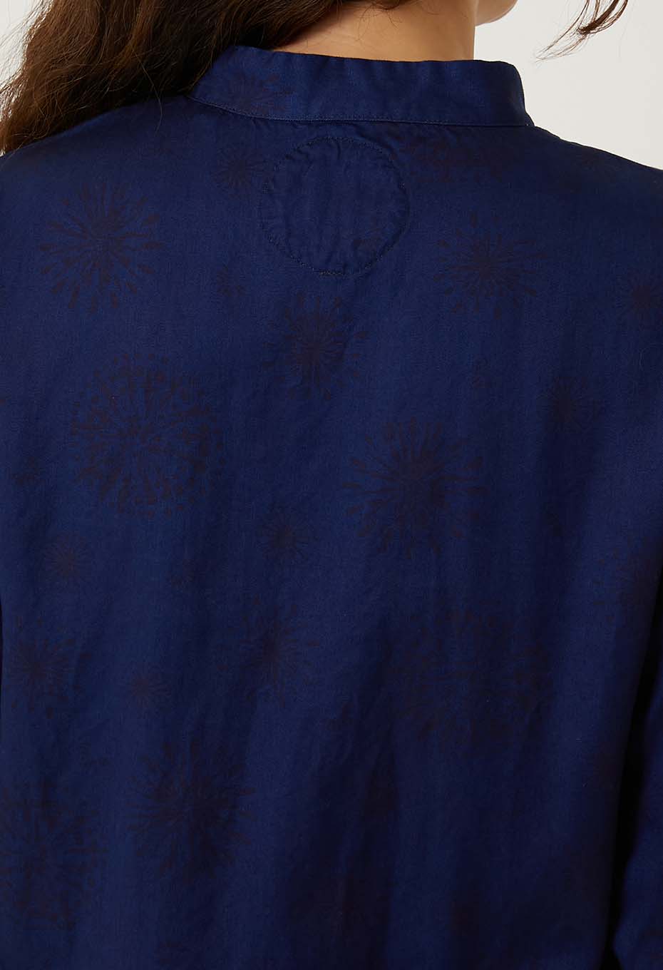 Blue Blue Japan Indigo Lyocell Hanabi Pattern Shirt