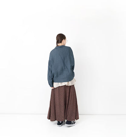 Veritecoeur Ink-dyed Linen Shirt Jacket - Gray