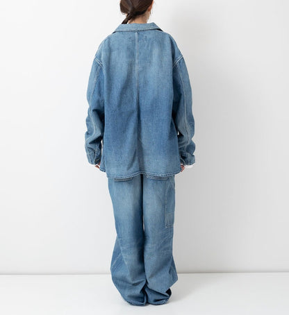 Veritecoeur Limited Version-Denim Worker Style Jacket-Bleach