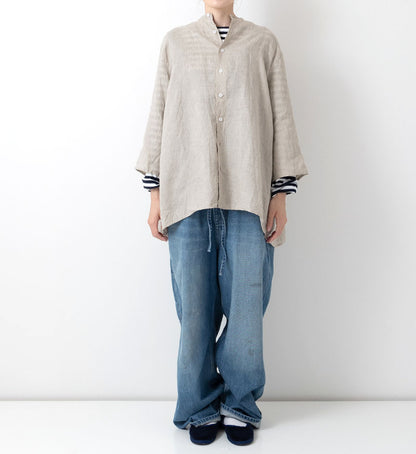 Veritecoeur Linen Gathered Blouse - Kinari (ST-167L)