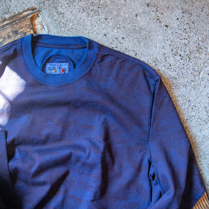 Blue Blue Japan Men's "Wind Flow" Hand-dyed Pullover