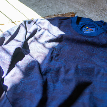 Blue Blue Japan Men's "Wind Flow" Hand-dyed Pullover