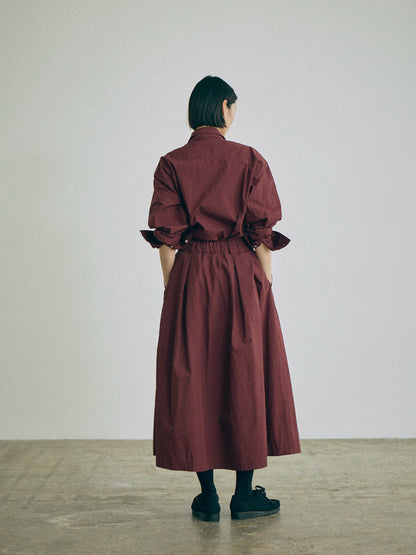 Nicholson & Nicholson Mira Washed Cotton Skirt - Wine