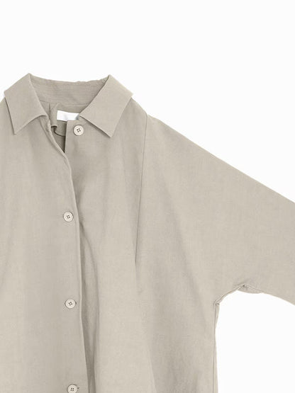evam eva Cotton/Hemp Short Coat - Sage