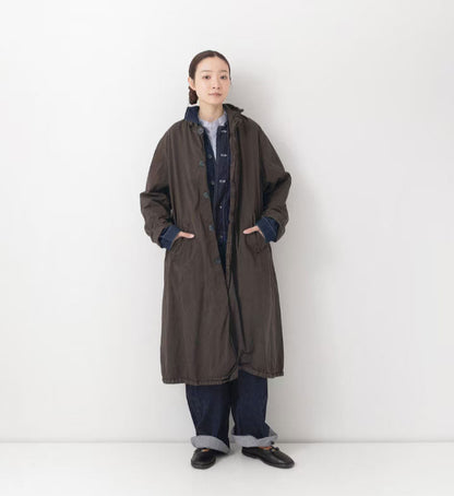 Veritecoeur Garment Dyed Coat - Dark Brown