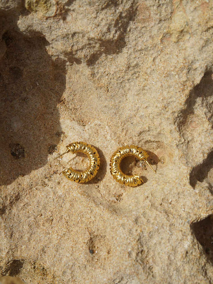 Shyla Cecili Hoops Earrings - Gold