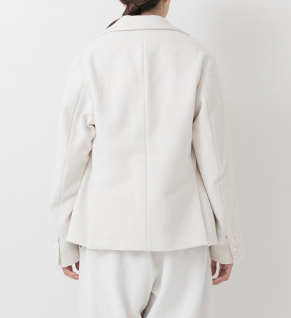 Veritecoeur Suede Wool Jacket - Creamy Ivory