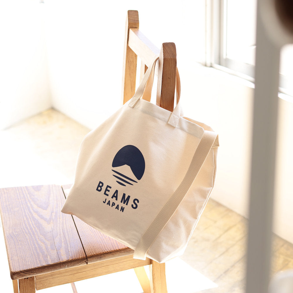 BEAMS Japan Cross Body Bag (White x Indigo)