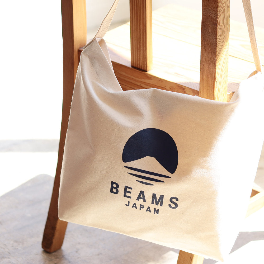 BEAMS Japan Cross Body Bag (White x Indigo)