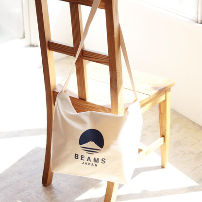 BEAMS Japan Cross Body Bag (White x Indigo)