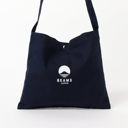 BEAMS Japan Shoulder Bag - Navy x White