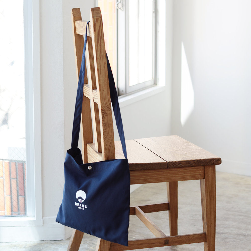 BEAMS Japan Shoulder Bag - Navy x White