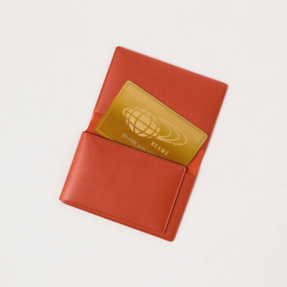 HIGHTIDE × BEAMS Japan 3-pocket Card Case - Orange