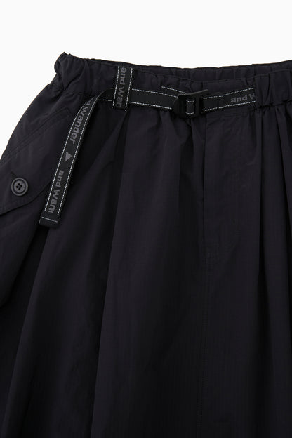 And Wander Oversized Cargo Skirt - Black