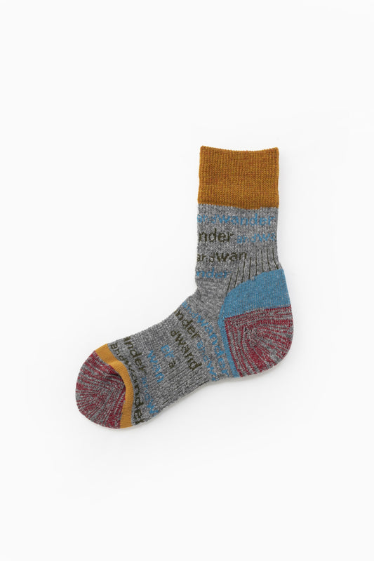 And Wander Wool Socks - Light Gray