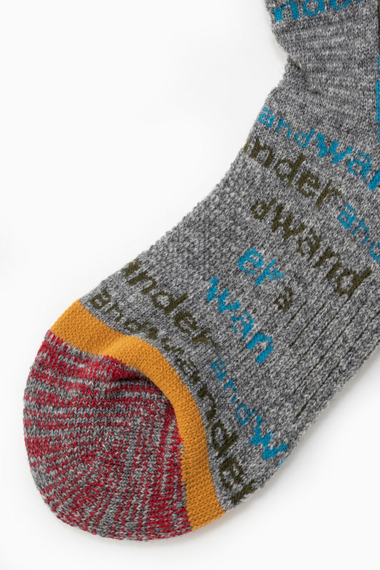 And Wander Wool Socks - Light Gray
