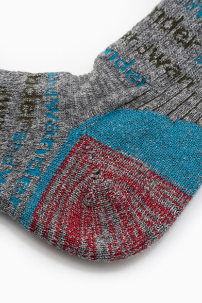 And Wander Wool Socks - Light Gray