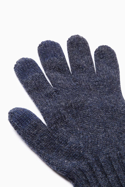 And Wander Wool Knit Gloves - Navy