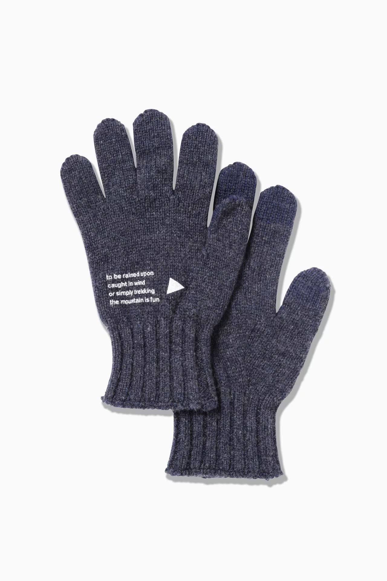 And Wander Wool Knit Gloves - Navy