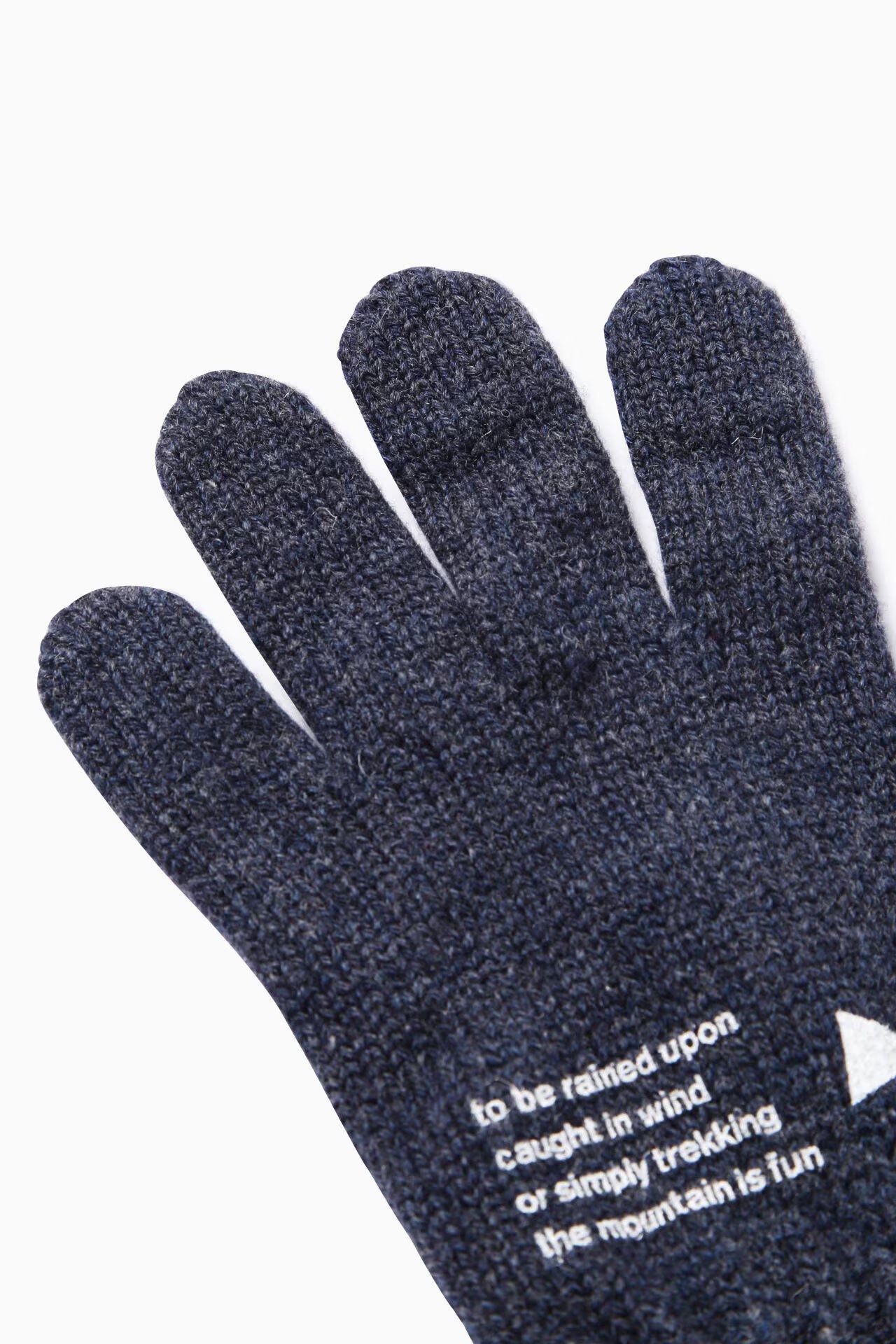 And Wander Wool Knit Gloves - Navy