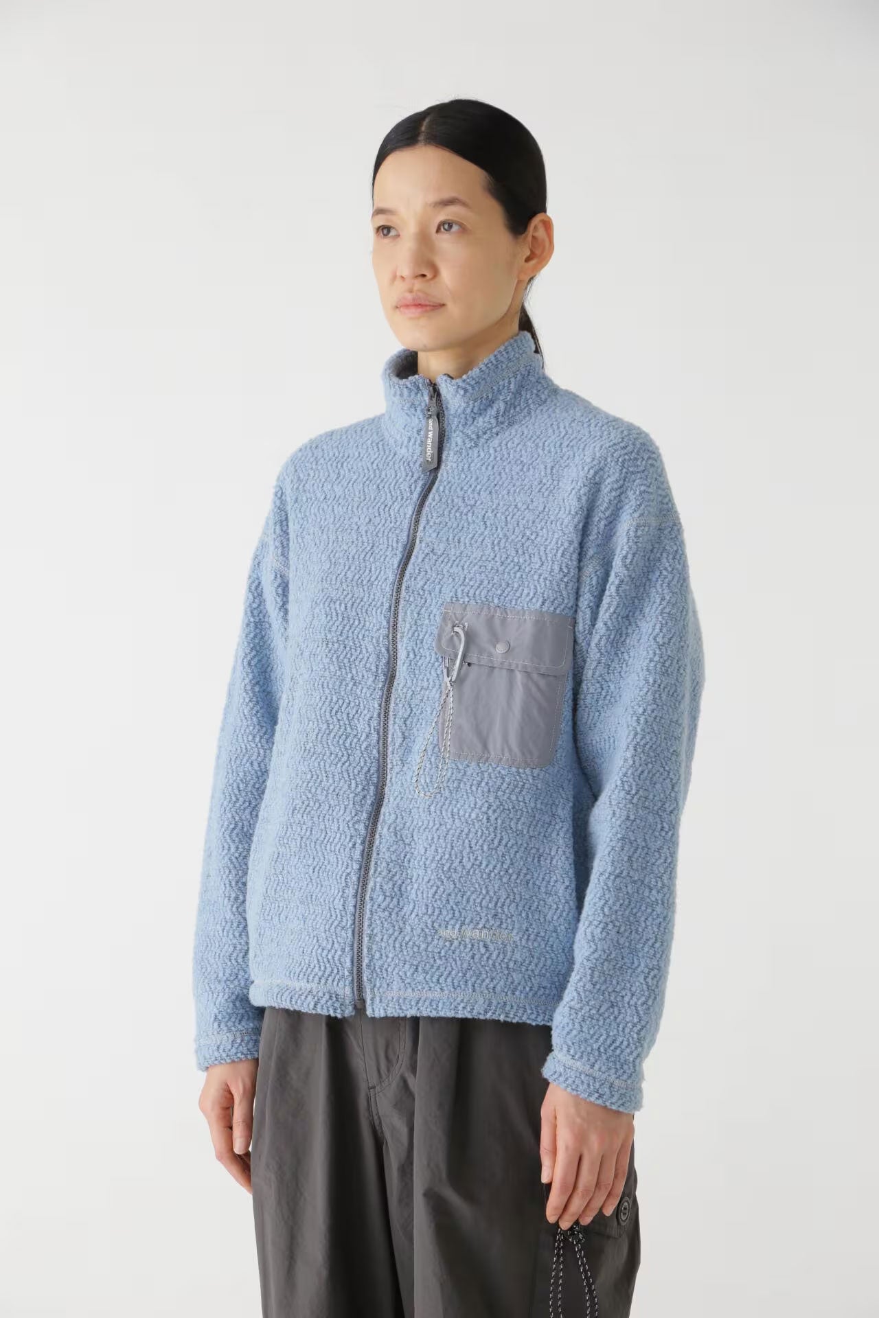 And Wander Woman's Wool Zip Sweater - Blue